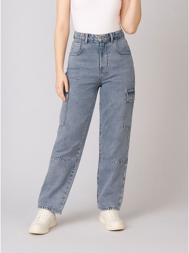 بنطال جينز للنساء لون أزرق