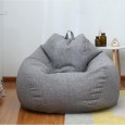 غطاء قماشي أريكة بدون حشو Bean Bag - مثالية لتخزين الالعاب المحشوة أو ملئها بقطن واستخدامها كأريكة مريحة- حجم كبير  - لون رمادي داكن