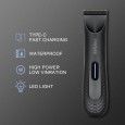 ماكينة حلاقة للرجال للشعر والجسم - - شفرة فولاذية ضد الصدأ - مزودة باضاءة LED ومقاومة للماء بدرجة IPX7- مع رأسين - ماركة Predyee