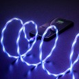 كيبل شحن مع إضاءة LED - من النوع Type C - لون أزرق