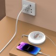 قاعدة شحن ذات 6 مداخل USB و PD - يعمل باللمس مع إضاءة LED - بقوة 50 واط - مثالي لشحن أجهزة متعددة في وقت واحد أثناء السفر.