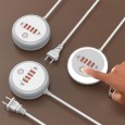 قاعدة شحن ذات 6 مداخل USB و PD - يعمل باللمس مع إضاءة LED - بقوة 50 واط - مثالي لشحن أجهزة متعددة في وقت واحد أثناء السفر.