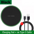 شاحن لاسلكي مع كيبل Type C - خفيف الوزن - متوافق مع الهواتف التي تدعم خاصية الشحن اللاسلكي MagSafe