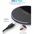 شاحن لاسلكي مع كيبل Type C - خفيف الوزن - متوافق مع الهواتف التي تدعم خاصية الشحن اللاسلكي MagSafe