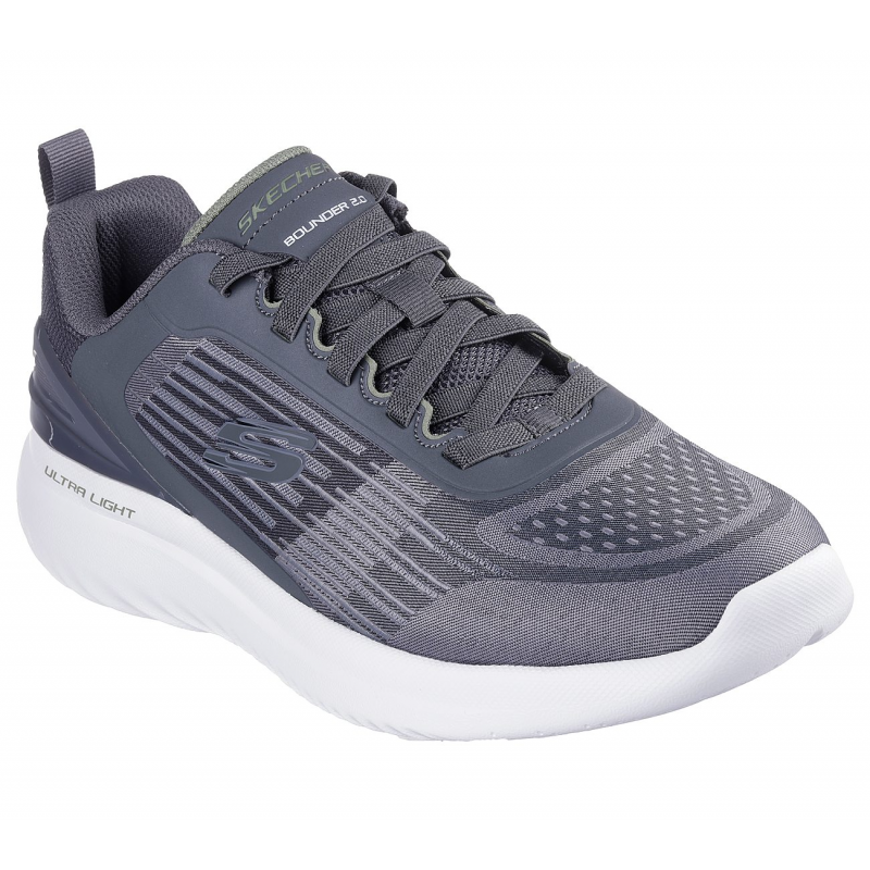 Skechers Mens' Bounder 2.0 - Jernus Shoes- حذاء سكيتشرز باوندر 2.0 للرجال لون رمادي