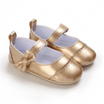 حذاء بناتي لون ذهبي