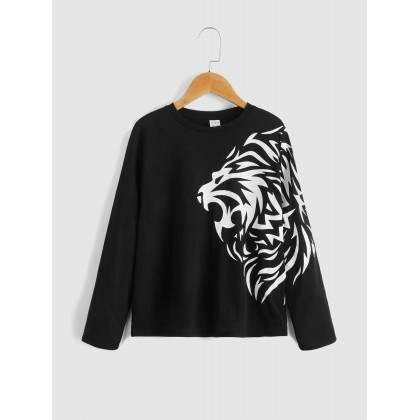 بلوزة فوتر خفيف لون اسود وابيض