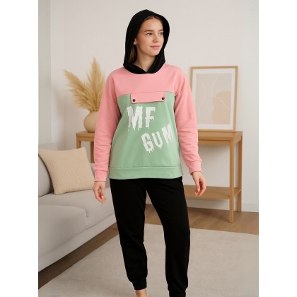 بجامة نسائية مُكونة من قطعتين لون بنفسجي