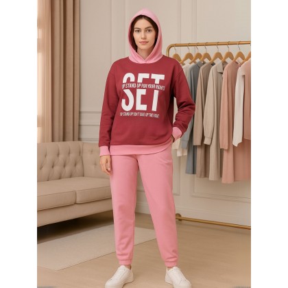 بجامة نسائية مُكونة من قطعتين لون بنفسجي