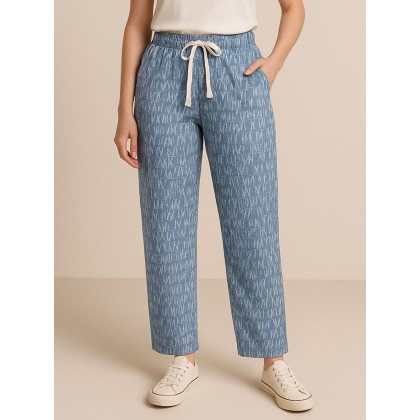 بنطال بيتي للنساء لون أزرق