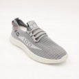 حذاء رياضي للرجال لون رمادي ونعل أبيض