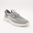 حذاء رياضي للرجال لون رمادي ونعل أبيض