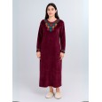 دشداشة فرو نسائية لون خمري