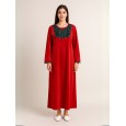 دشداشة فرو نسائية لون أحمر