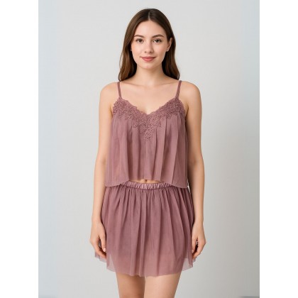 طقم لانجري لون بنفسجي One Size