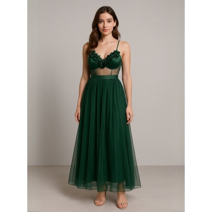 طقم بيبي دول لون أخضر طويل One Size