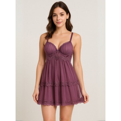 طقم بيبي دول لون بنفسجي One Size