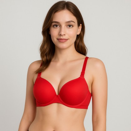 صدرية مبطنة للنساء لون أحمر