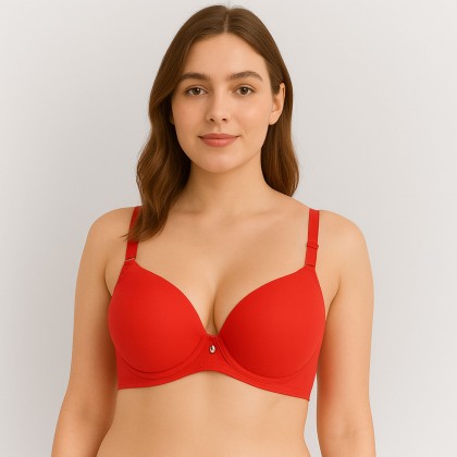 صدرية مبطنة للنساء لون أحمر