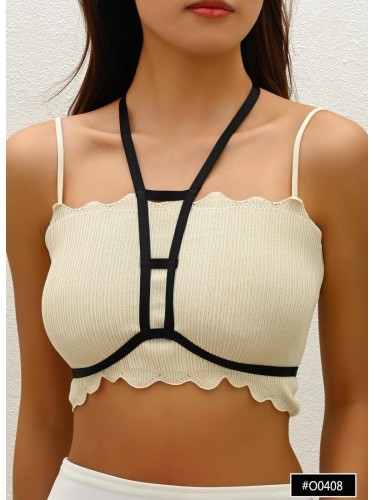 اكسسوار للصدر للنساء لون أسود