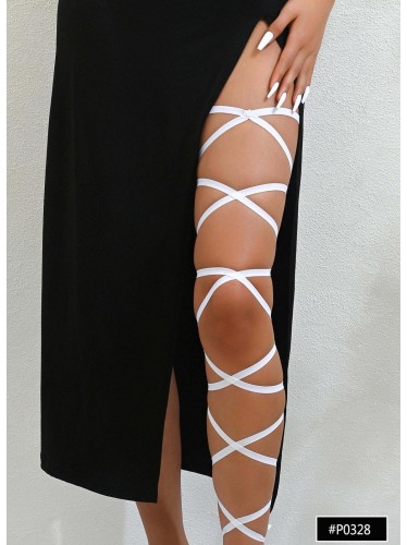 اكسسوار للفخذ للنساء لون أبيض