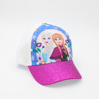 طاقية بناتي FROZEN لميع سول لون ازرق ابيض