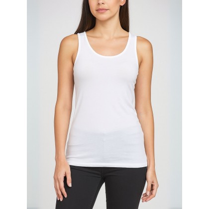 داخلي فانيلا شباح بحمالات كتف عريضة للنساء لون أبيض