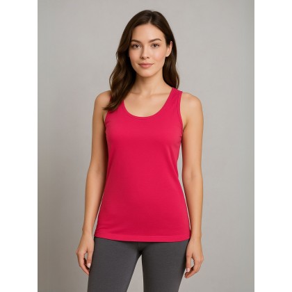 داخلي فانيلا شباح بحمالات كتف عريضة للنساء لون فوشي