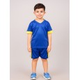 طقم رياضي (تيشيرت وشورت) للأطفال لون أزرق