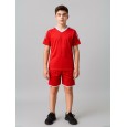 طقم رياضي (تيشيرت وشورت) للشباب لون أحمر وأبيض