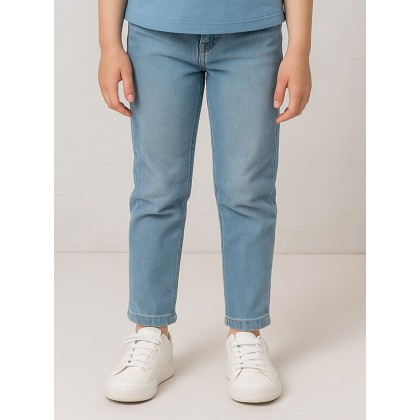بنطلون جينز للأطفال لون أزرق