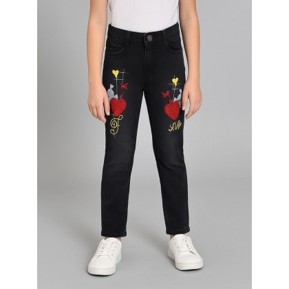 بنطلون جينز للأطفال لون أسود