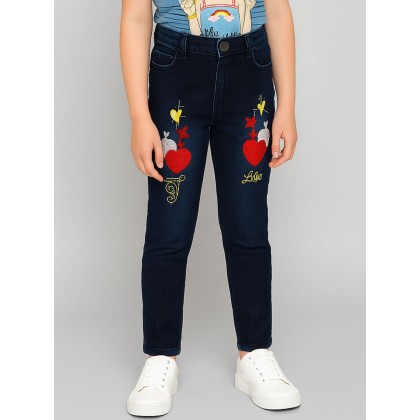 بنطلون جينز للأطفال لون كحلي