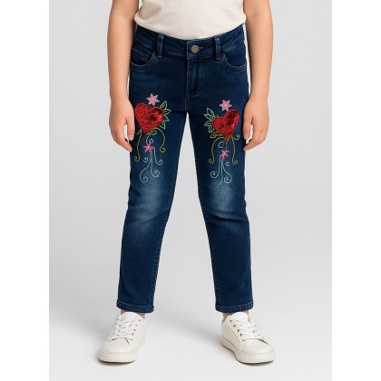 بنطلون جينز للأطفال لون كحلي