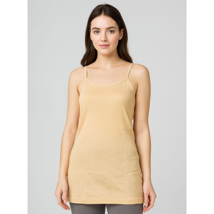 شباح داخلي (بروتيل) بحمالات رفيعة للنساء لون بيج