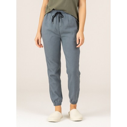 بنطلون فيليز مبطن بأرجل مطاطية للنساء لون أزرق