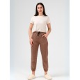 بنطلون فيليز مبطن بأرجل مطاطية للنساء لون بني
