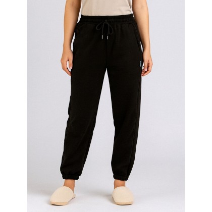 بنطلون فيليز مبطن بأرجل مطاطية للنساء لون أسود