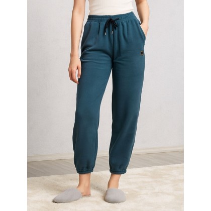 بنطلون فيليز مبطن بأرجل مطاطية للنساء لون تركواز