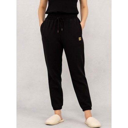 بنطلون فيليز مبطن بأرجل مطاطية للنساء لون أسود