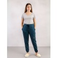 بنطلون فيليز مبطن مع خط بأرجل مطاطية للنساء لون تركواز