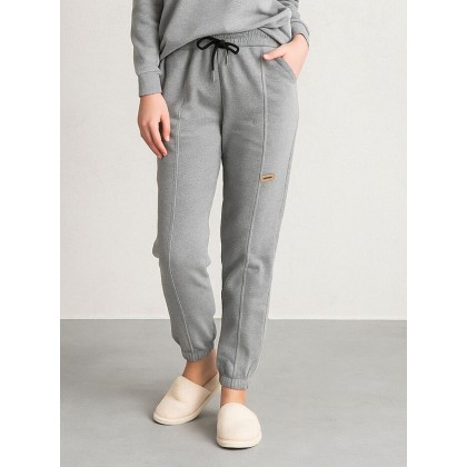 بنطلون فيليز مبطن مع خط بأرجل مطاطية للنساء لون فيروزي غامق