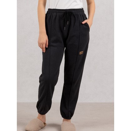 بنطلون فيليز مبطن مع خط بأرجل مطاطية للنساء لون رمادي غامق