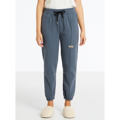 بنطلون فيليز مبطن مع خط بأرجل مطاطية للنساء لون أزرق