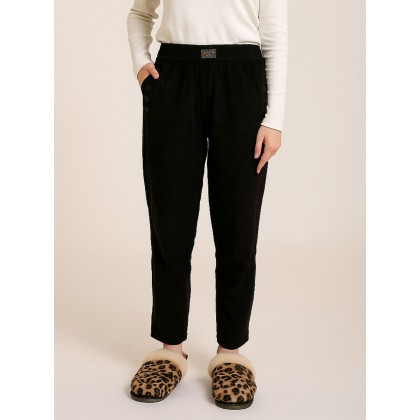 بنطلون بوي فريند كورد روي للنساء لون أسود