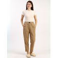 بنطلون بوي فريند كورد روي للنساء لون بيج