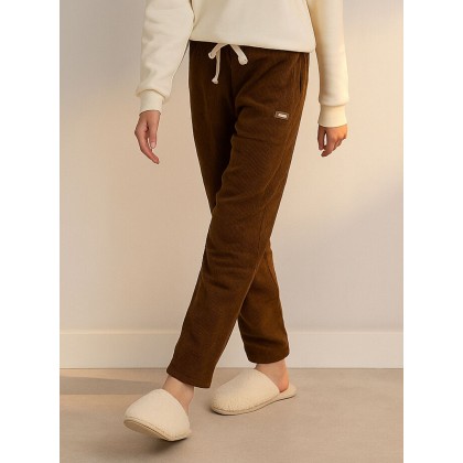 بنطلون مبطن ستريت كورد روي للنساء لون بني