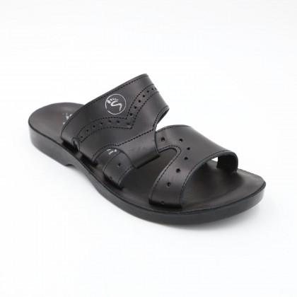 شبشب جلد طبيعي من سمارت SMART للرجال لون أسود