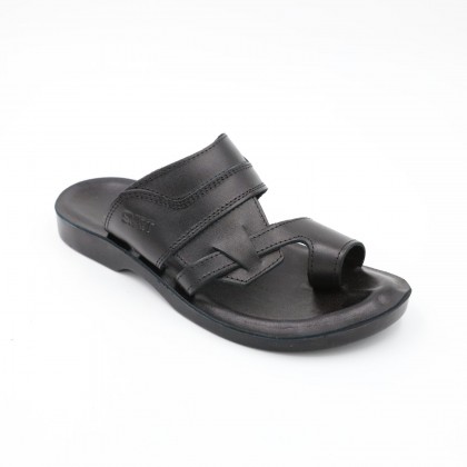 شبشب جلد طبيعي من سمارت SMART للرجال لون عسلي