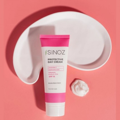Sinoz Protective Day Cream with Ceramide spf15 50ml - كريم سينوز النهاري الواقي بعامل حماية من الشمس 15 (50 مل)